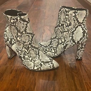 Faux snake skin boots